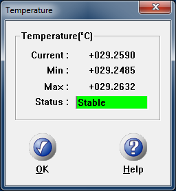 Temperature Dialog Box