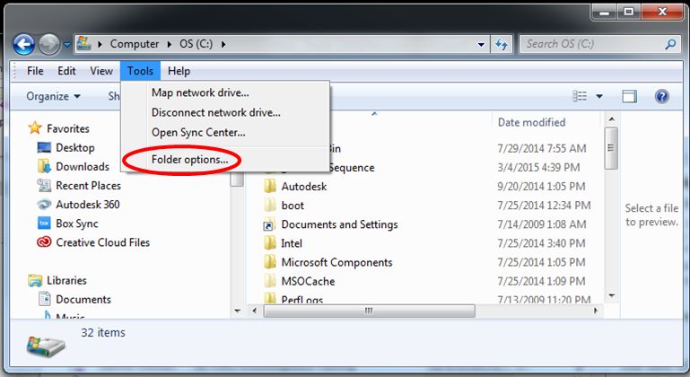 Windows File Folder Options