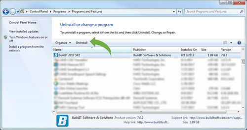 Uninstall BuildIT