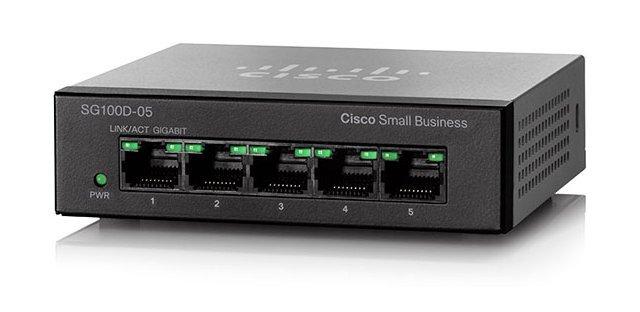 Switch Cisco com 5 portas